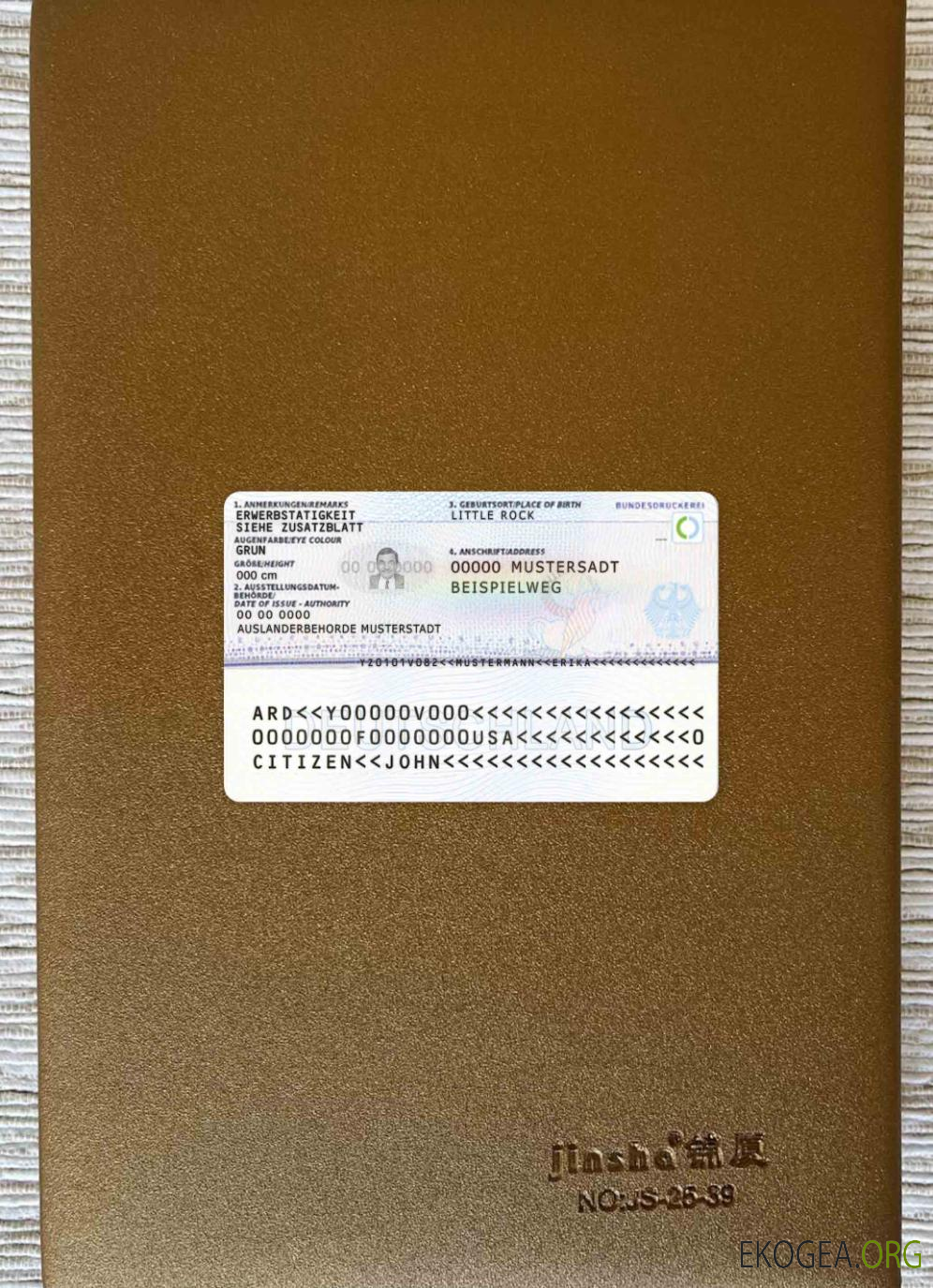 Permis de séjour en Allemagne 2011 présent photolook RETOUR